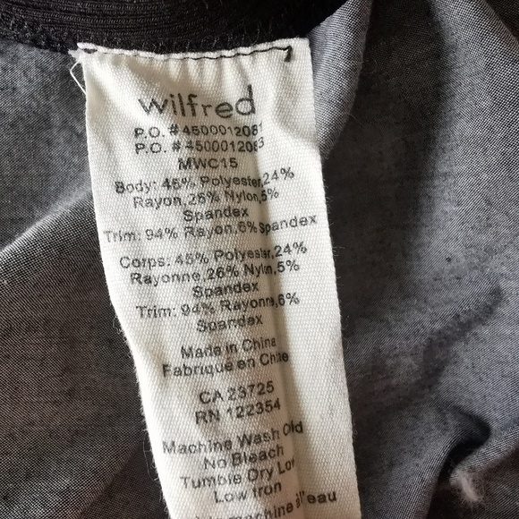 NWOT - Wilfred - black and gray tank top with adjustable strap in XXS - Picture 7 of 7